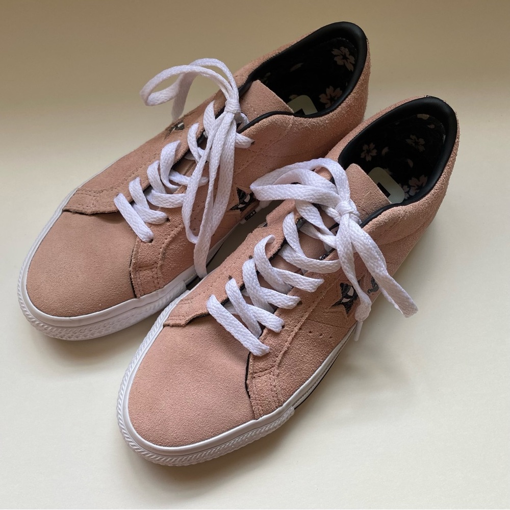 Converse One Star Pro Clay Pink Suede Skate Shoes - Picture 4 of 12